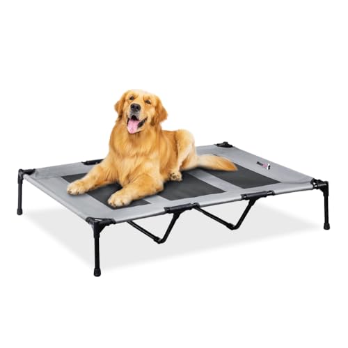 MaxxPet Hundesitz - Faltbares Hundebett - Erfrischendes Hundebett - Tragbare Hundehängematte - 122x91x23cm - Grau von MaxxTools bv