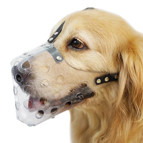 Mayerzon PVC-Korbmaulkorb für Hunde, transparent (transparent, L) von Mayerzon