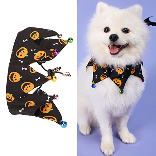 Kürbis Muster Verstellbarer Hund Halloween Kragen Niedliches Haustier Urlaubs Zubehör Polyester Bandana für Katze Kaninchen von Mayueri