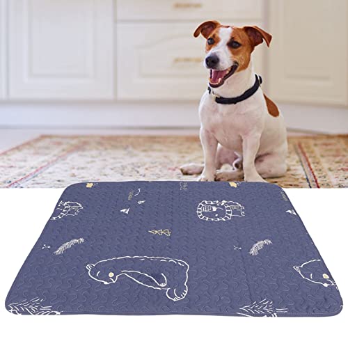 Mayueri Haustier-Schlafmatte, Weiche Baumwolle, Super Saugfähig, Warm, Bequem, rutschfest, Katzen und Hunde Im Frühling und Herbst, 38 X 24 X 6 cm (Navy blau) von Mayueri