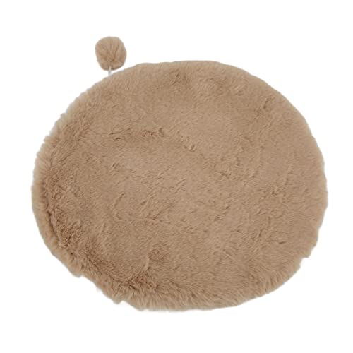 Mayueri Runde Haustier-Schlafmatte, Warm, Bequem, Runde Haustier-Bettmatte mit Kleinem Ball Drinnen und Draußen, 45 cm Durchmesser, Milchteegrau, 45 X 21 X 6 cm (Grau) von Mayueri