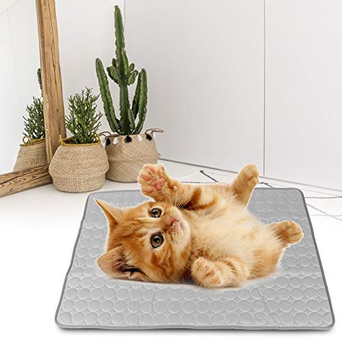 Mayueri Sommer Baumwolle Hundebett Katze Atmungsaktive Matte Kühlendes Haustierbett Schlafunterlage Grau (62 * 50cm) von Mayueri