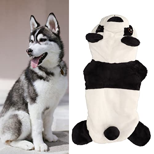 Panda-Hunde-Kapuzenpullover, Haarschutz, Anti-Sonnenbrand, Warme Haustierkleidung für und Winter (L) von Mayueri