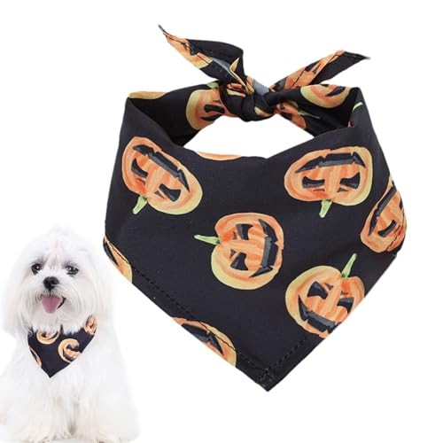 Halloween Hundeschal - Hunde Bandana für Haustiere, Halloween Kostüm aus Baumwolle wendbar | Waschbares -Speichel-Handtuch für Halloween | Haltbarer Schal für kleine von Mbiyhgta