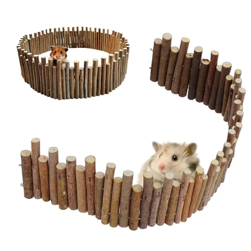 Hamster Holzzaun – Kletterbrückenzaun, Hamsterspielzeug Leiterbrücke | Spielzeug Holzleiter Natürliche Roller, Hamsterkäfig Plattformen Zähne Backenzähne Übung für Kleintiere von Mbiyhgta