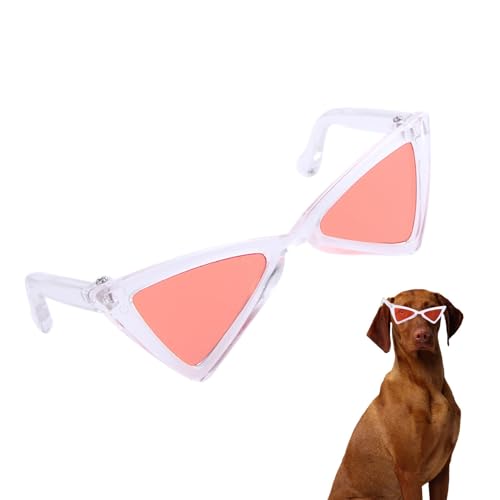 Hundesonnenbrille, Retro-Dreiecksbrille, leichte Hunde-Cosplay-Brille, Tierkostüm-Brille für Fotografieren, Ausflüge von Mbiyhgta