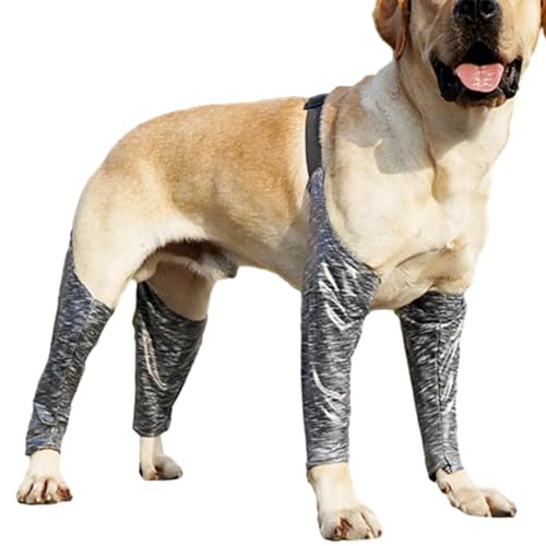 Leggings für Hundestiefel – Beinabdeckung für Hunde, Bein- und Rückabdeckung für Hunde | Schutzmanschetten gegen Schmutz, wasserdicht, verstellbare Gelenkbandagen von Mbiyhgta