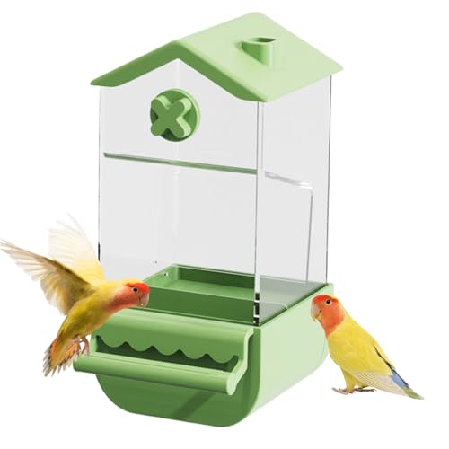 Mbiyhgta Automatisch für Papageien, Futterspender für Wellensittiche im Innenbereich, spritzwassergeschützter Behälter für Agapornis, Nymphensittiche und Wellensittiche, mit Futterzubehör Mbiyhgta Automatisch für Papageien, Futterspender für Wellensittiche im Innenbereich, spritzwassergeschützter Behälter für Agapornis, Nymphensittiche und Wellensittiche, mit Futterzubehör von Mbiyhgta