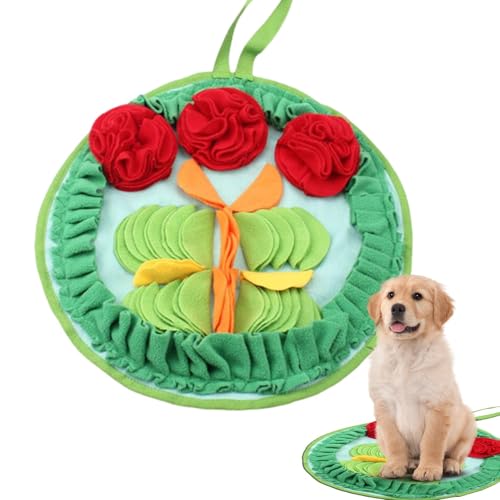 Mbiyhgta Puppy Snuffle Mat, Slow Feeding Pad, Anti-Rutsch-Hunde-Aktivitätsmatte, interaktive Futter-Puzzle-Matte mit Umhängeband für mehrere Rassen von Mbiyhgta