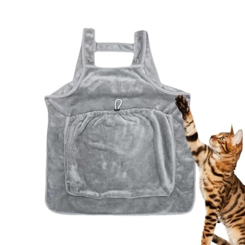 Schürze für Katzentragetaschen, Schürze für Katzentragetaschen - Warme Katzentragetasche | Coral Fleece Cat Sling Carrier Brustschürze, verstellbare Taschengröße für mittelgroße Hunde von Mbiyhgta