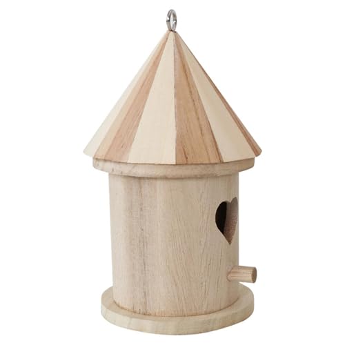 Vogelhaus | Vogelnest für Meise | Wetterfestes Outdoor-Vogelhaus aus Holz für Hütten, Heimdekoration von Mbiyhgta