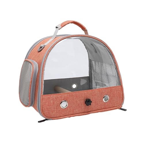 Vogelträger-Rucksack – Reisekäfig für Vögel, Vogel-Rucksackträger | Papageien-Rucksack-Tasche, transparente, atmungsaktive Transportbox für kleine Tiere, Hamster, Kaninchen und Papageien, 30 x 24 x 26 von Mbiyhgta