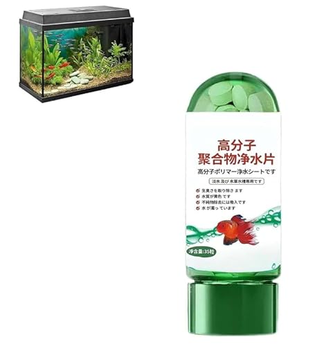 Leistungsstarke Wasserreinigungstablette für Aquarien, Wasserreinigungstabletten für Aquarien, Wasserreinigungstabletten für Aquarien, Aquarienentferner (1) von Mciluyaiio