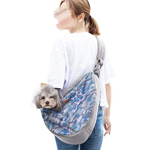 Mdurian Haustier Sling Tragetasche, Atmungsaktive Camouflage Mesh Pet Sling Bag Hund Welpe Cat Travel Umhängetasche, Katzen Hunderucksack, Haustier Umhängetasche von Mdurian