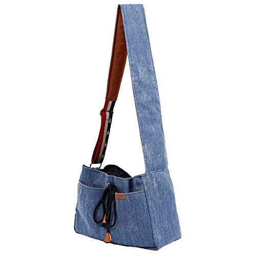 Mdurian Haustier Sling Tragetasche, Denim Retro Haustier Handtasche Hund Katze Welpe Träger Reise Einkaufstasche Umhängetasche, Katzen Hunderucksack, Haustier Umhängetasche von Mdurian