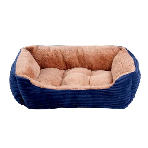 MdybF Hundebett Bett Für Hundekatze Haustier Quadrat Plüsch Zwinger Mittel Kleiner Hundesofa Bettkissen Haustier-Katzenhundbett 03-S (48X40X12Cm) von MdybF