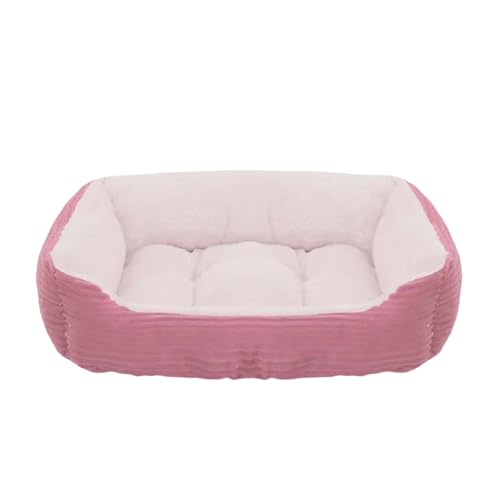 MdybF Hundebett Bett Für Hundekatze Haustier Quadrat Plüsch Zwinger Mittel Kleiner Hundesofa Bettkissen Haustier-Katzenhundbett 06-S (48X40X12Cm) von MdybF