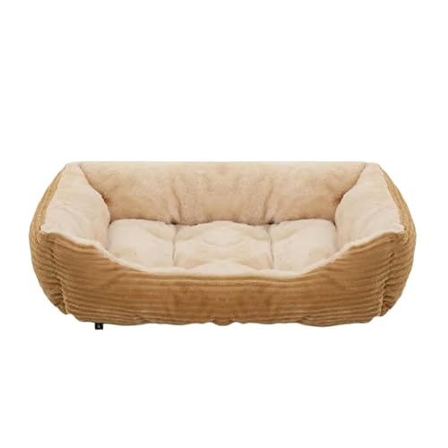 MdybF Hundebett Bett Für Hundekatze Haustier Quadrat Plüsch Zwinger Mittel Kleiner Hundesofa Bettkissen Haustier-Katzenhundbett 08-S (48X40X12Cm) von MdybF