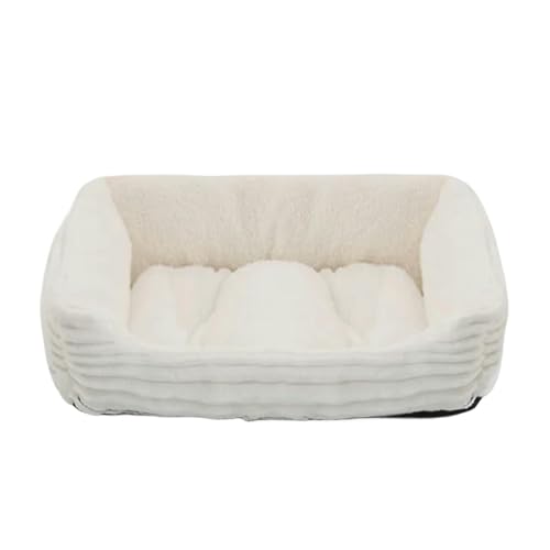 MdybF Hundebett Bett Für Hundekatze Haustier Quadrat Plüsch Zwinger Mittel Kleiner Hundesofa Bettkissen Haustier-Katzenhundbett 09-S (48X40X12Cm) von MdybF