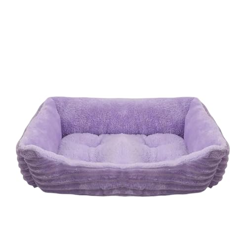 MdybF Hundebett Bett Für Hundekatze Haustier Quadrat Plüsch Zwinger Mittel Kleiner Hundesofa Bettkissen Haustier-Katzenhundbett 12-S (48X40X12Cm) von MdybF