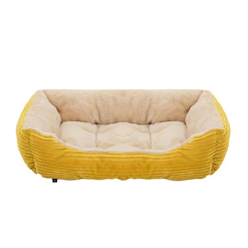 MdybF Hundebett Bett Für Hundekatze Haustier Quadrat Plüsch Zwinger Mittel Kleiner Hundesofa Bettkissen Haustier-Katzenhundbett 13-S (48X40X12Cm) von MdybF