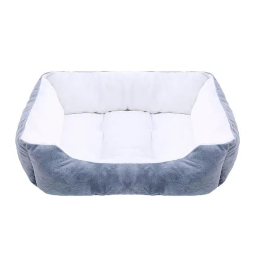 MdybF Hundebett Bett Für Hundekatze Haustier Quadrat Plüsch Zwinger Mittel Kleiner Hundesofa Bettkissen Haustier-Katzenhundbett 14-S (48X40X12Cm) von MdybF