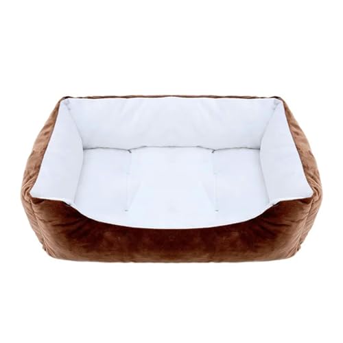 MdybF Hundebett Bett Für Hundekatze Haustier Quadrat Plüsch Zwinger Mittel Kleiner Hundesofa Bettkissen Haustier-Katzenhundbett 15-S (48X40X12Cm) von MdybF