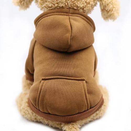 MdybF Hundekleidung Haustier Hund Kleidung Für Kleine Hunde Kleidung Warme Kleidung Für Hunde Mantel Welpen Outfit Haustier Kleidung Für Große Hund Hoodies-braun-XL Für 4 2-6 0kg von MdybF