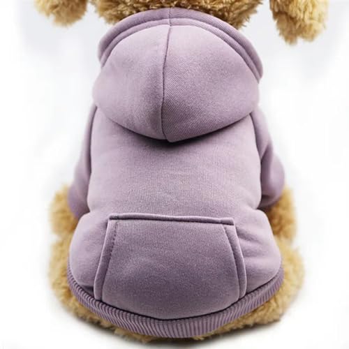 MdybF Hundekleidung Haustier Hund Kleidung Für Kleine Hunde Kleidung Warme Kleidung Für Hunde Mantel Welpen Outfit Haustier Kleidung Für Große Hund Hoodies-lila-xs Für 0,6-1 2kg von MdybF