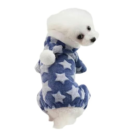 MdybF Hundekleidung Herbst Winter Faux Fleece Dog-Blau-S von MdybF