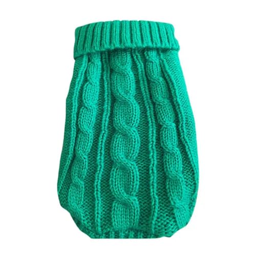 MdybF Hundekleidung Hund Winter Kleidung Gestrickte Haustier Kleidung Für Kleine Mittlere Hunde Chihuahua Welpe Haustier Pullover Hund Pullover-grün-xs(4) 0 5-1 5kg von MdybF