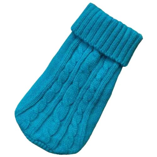 MdybF Hundekleidung Hund Winter Kleidung Gestrickte Haustier Kleidung Für Kleine Mittlere Hunde Chihuahua Welpe Haustier Pullover Hund Pullover-mondblau-2xl(14) 4-7kg von MdybF