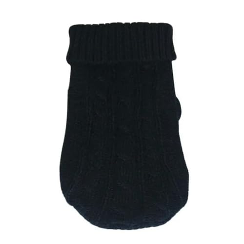 MdybF Hundekleidung Hund Winter Kleidung Gestrickte Haustier Kleidung Für Kleine Mittlere Hunde Chihuahua Welpe Haustier Pullover Hund Pullover-schwarz-2xl(14) 4-7kg von MdybF