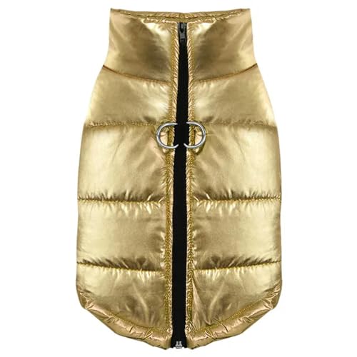 MdybF Hundekleidung Kleidung Für Kleine Hunde Hundekleidung Welpe Haustier Jacke Winter Warme Weste Hundemantel Kleidung Für Chihuahua Bulldogge-Gold-s von MdybF