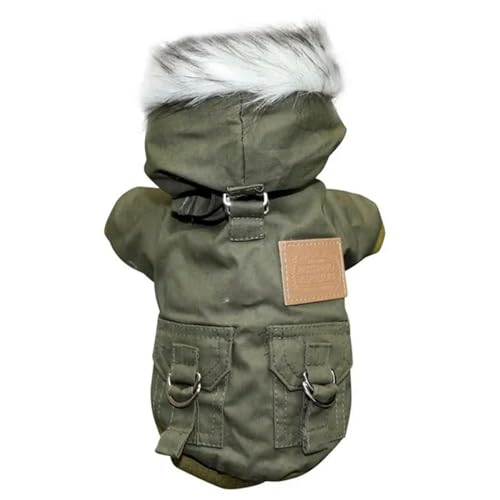 MdybF Hundekleidung Winter Hund Kleidung Welpe Haustier Hund Mantel Jacke Für Kleine Mittlere Hund Dicken Warme Chihuahua Hoodie Haustiere Kleidung-grün-XL von MdybF