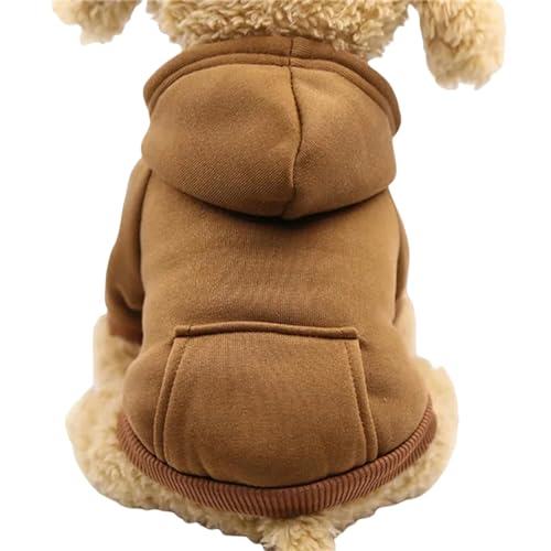 MdybF Regenmantel Hund Haustierhund Kleine Hunde Kleidung Warme Kleidung Hunde Mantel Outfit Haustierkleidung-Braun-M von MdybF