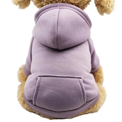 MdybF Regenmantel Hund Haustierhund Kleine Hunde Kleidung Warme Kleidung Hunde Mantel Outfit Haustierkleidung-Lila-S von MdybF