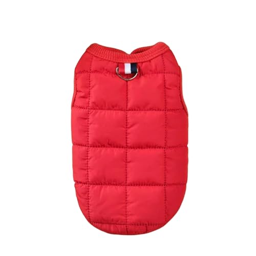 MdybF Regenmantel Hund Herbst Winter Warme Jacke Winddichte Gepolsterte Kleidung Haustier Kleidung-Rot-XL von MdybF