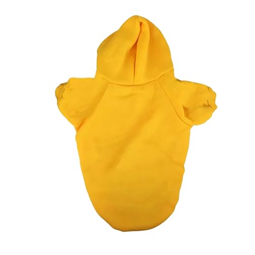 MdybF Regenmantel Hund Hoodies Kleidung Kleine Größere Hunde Weich Warmes Haustier -Outfit-Gelb-4Xl von MdybF