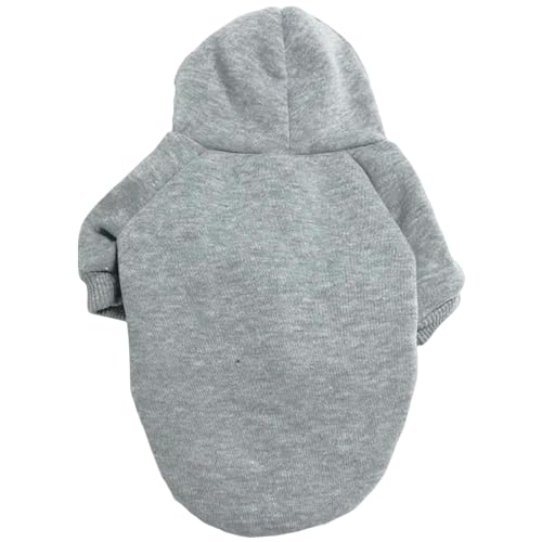 MdybF Regenmantel Hund Hoodies Kleidung Kleine Größere Hunde Weich Warmes Haustier -Outfit-Grau-S von MdybF