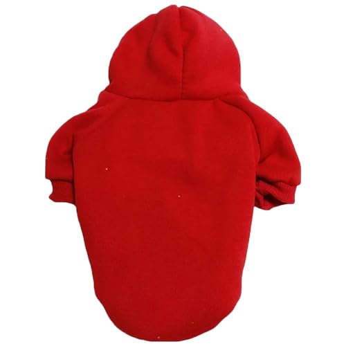 MdybF Regenmantel Hund Hoodies Kleidung Kleine Größere Hunde Weich Warmes Haustier -Outfit-Rot-XXL von MdybF