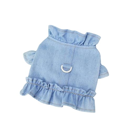 MdybF Regenmantel Hund Jeanshund Mit Traktion D Ringhund Kleid Jean Haustierkleidung-Blue1-M von MdybF