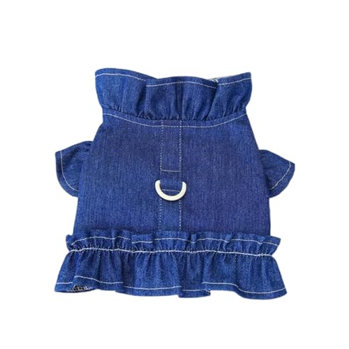 MdybF Regenmantel Hund Jeanshund Mit Traktion D Ringhund Kleid Jean Haustierkleidung-Blue2-L von MdybF