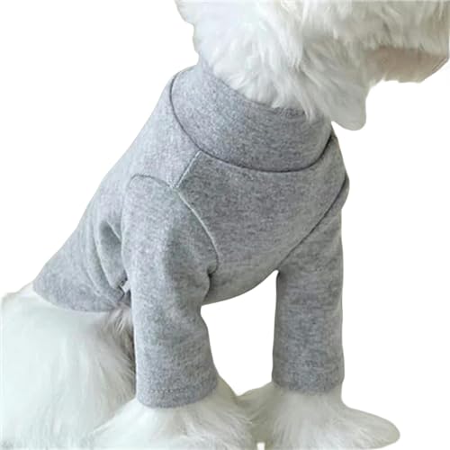 MdybF Regenmantel Hund Pet Shirt Pullover Sweatshirt Kleidung Haustier Pullover Hemd Kleine Hunde Rollkragenpullover Kleidung-Grau-10 von MdybF