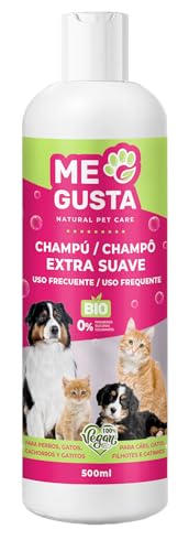 ME GUSTA Bio-Shampoo, extra sanft, 3-in-1 für Hunde und Katzen, Tiefe Feuchtigkeit, regenerierende Eigenschaften, mit Aloe Vera, 500 ml von Me Gusta