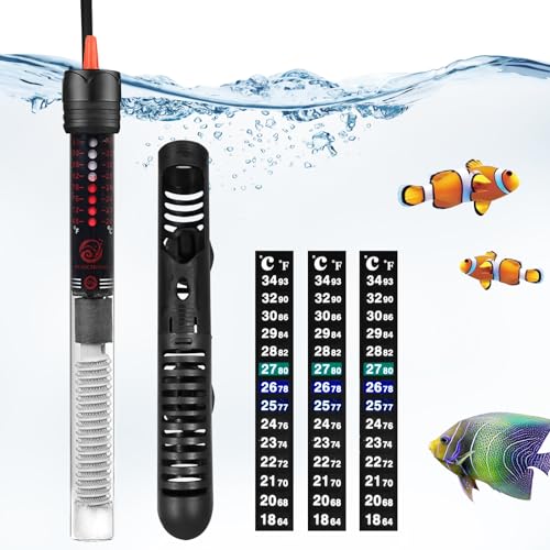 Aquarium Heizung 100W, 20℃-30℃ Heizstab Aquarium Thermostat, Aquariumheizung mit Saugnäpfen, Thermostat für Fischtanks von MeYuxg