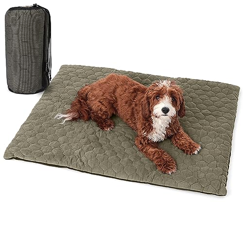 Meadowlark Outdoor Hundebett Reise Hundebett Hund Camping Tragetasche Tragbar Wasserdicht Hundebett Maschinenwaschbar Haustiermatte für kleine, mittelgroße & große Hunde & Katze - 91,4 x 71,1 cm, von Meadowlark