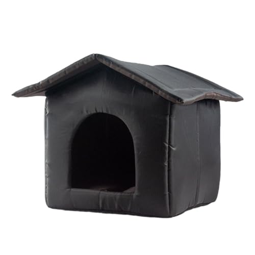 Katzennest, verformt sich nicht und feine Nähte, sorgt für langlebiges Oxford-Gewebe, Zeltkabine, Haustierhaus, Katzenhaus, schwarz, S: 35 x 33 x 30 cm, S: 35 x 33 x 30 cm von Mealoodiousmusea