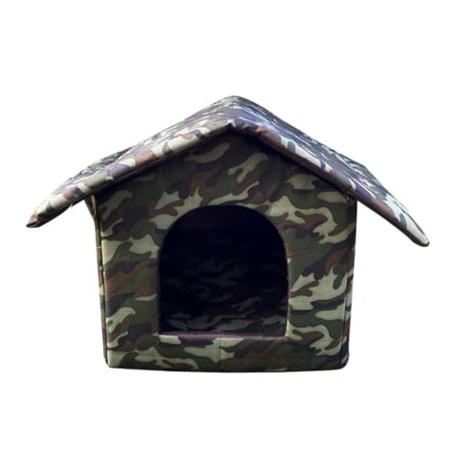 Katzennest, verformt sich nicht und feine Nähte, sorgt für langlebiges OxfordTuch, Zeltkabine, Haustierhaus, Katzenhaus, Camouflage, Modell: M: 40 x 38 x 35 cm, M: 40 x 38 x 35 cm von Mealoodiousmusea