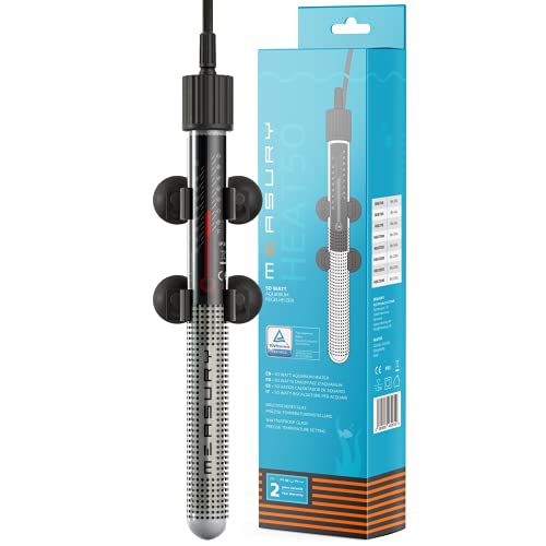 Measury Aquarium Heizung 50W - Heizstab für Aquarium bis 40L - Regelheizer mit Kontrollleuchte von Measury